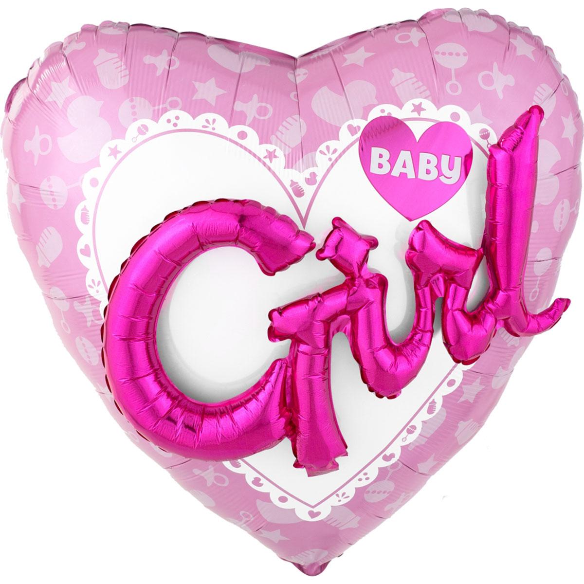 Celebrate Baby Girl Multi-Balloon 36in Balloons & Streamers - Party Centre - Party Centre