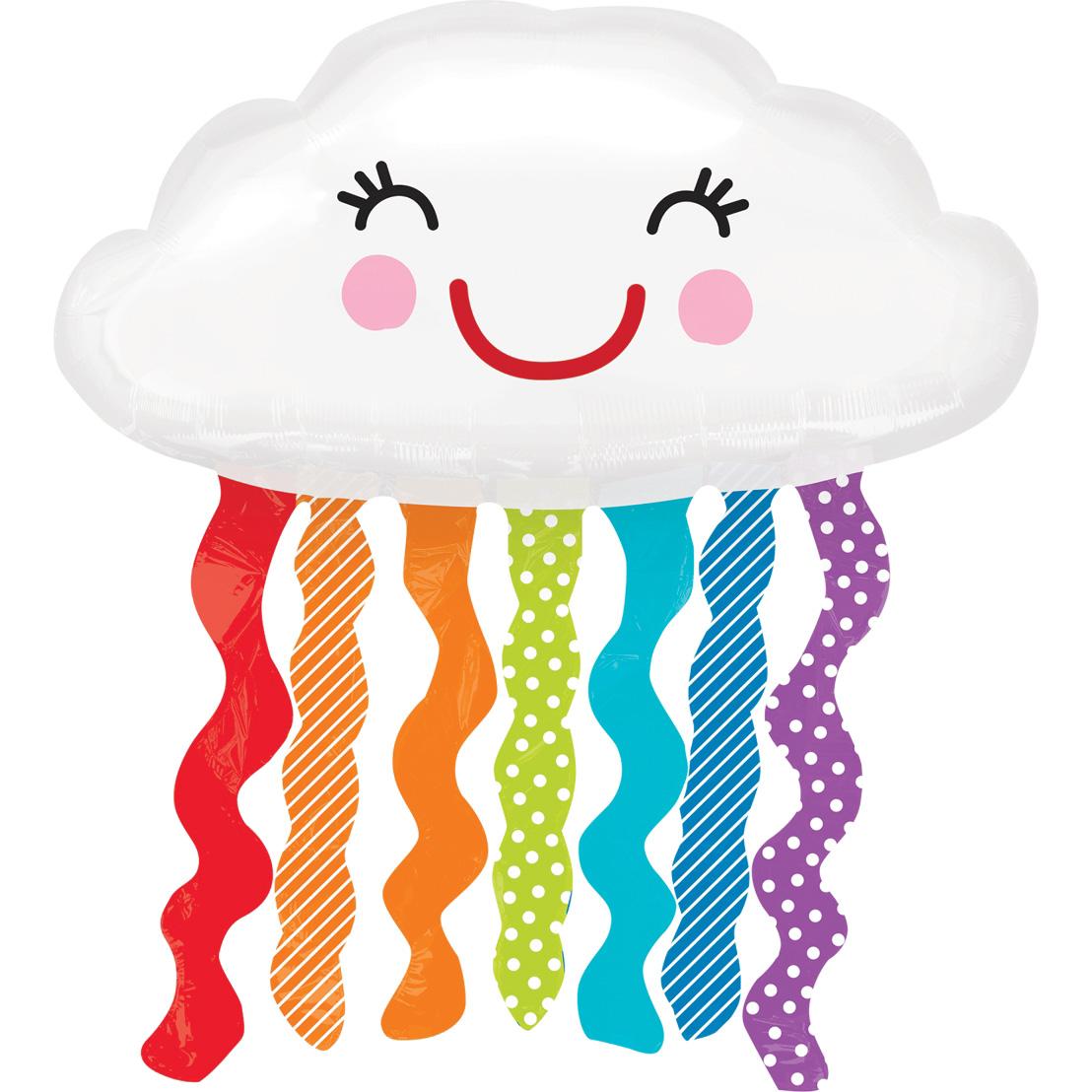 Rainbow Cloud SuperShape Foil Balloon 30x18in Balloons & Streamers - Party Centre - Party Centre