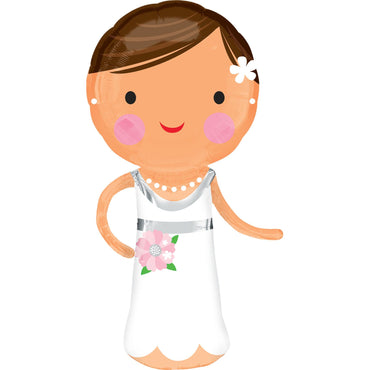 Lovely Bride SuperShape Foil Balloon 19 x 40in Balloons & Streamers - Party Centre - Party Centre