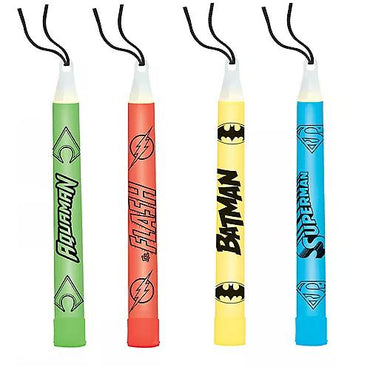 Justice League Heroes Unite Glow Stick 6in, 4pcs - Party Centre