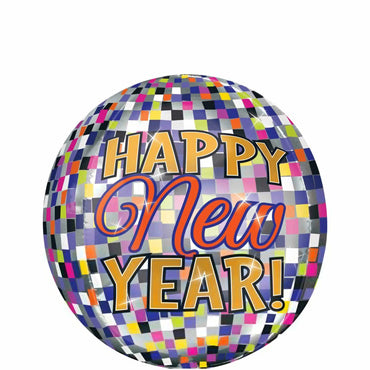 New Year Disco Ball Orbz Balloon 38x40cm Balloons & Streamers - Party Centre - Party Centre