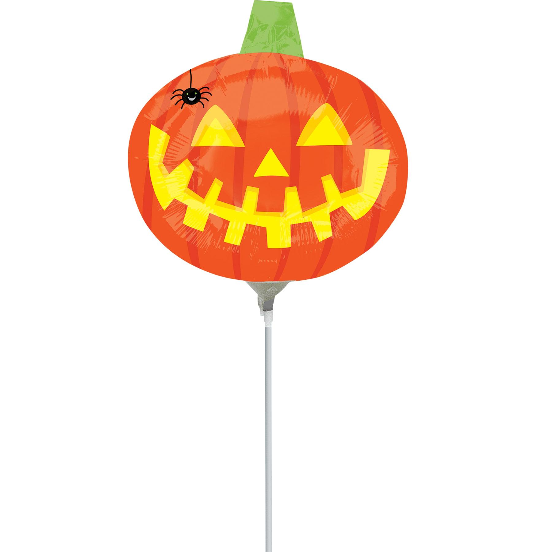 Pumpkin with Spider Mini Shape Balloon 20cm Balloons & Streamers - Party Centre - Party Centre