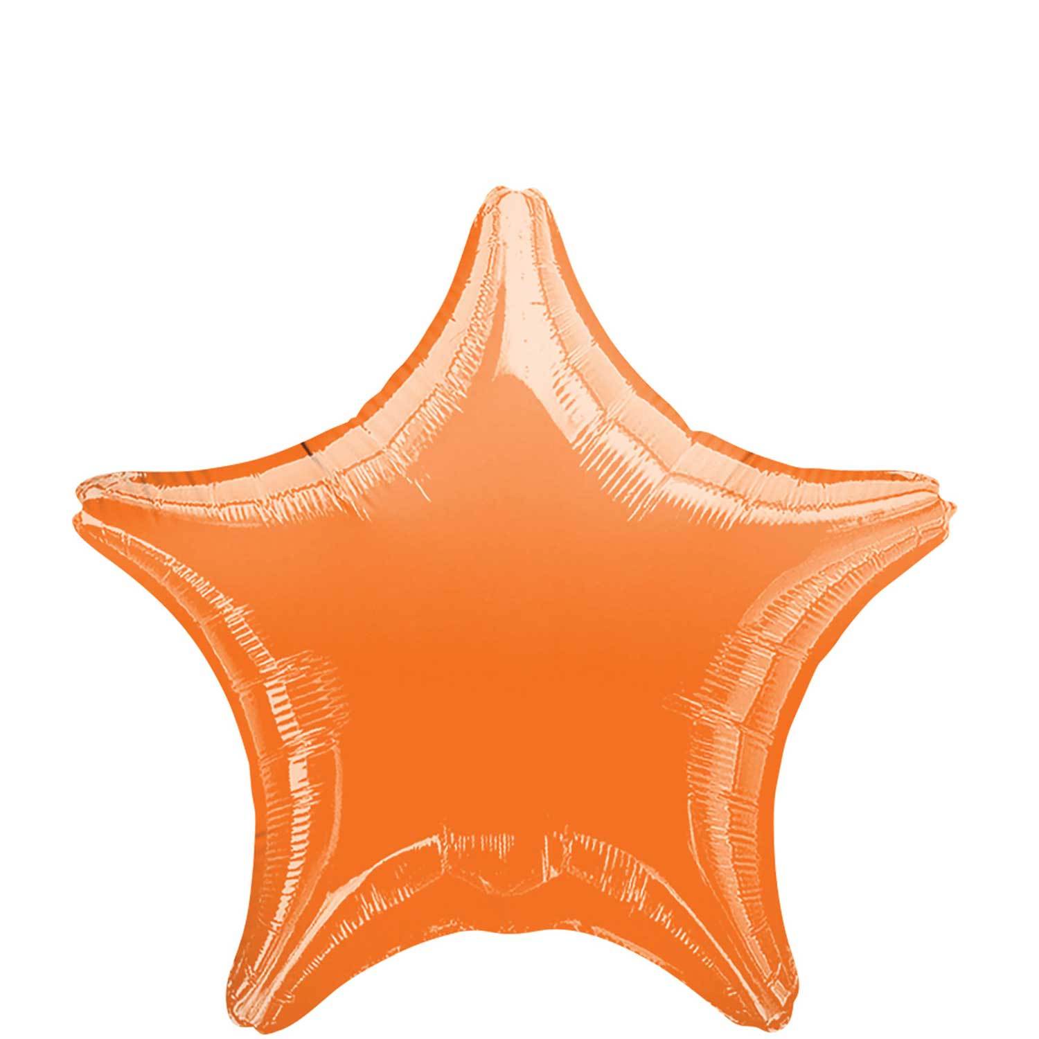 Metallic Orange Star Foil Balloon 19in Balloons & Streamers - Party Centre - Party Centre