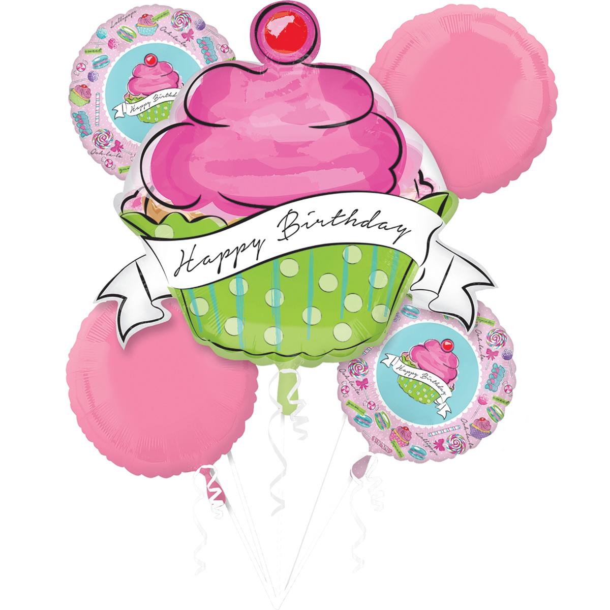 Birthday Sweets Balloon Bouquet 5pcs Balloons & Streamers - Party Centre - Party Centre