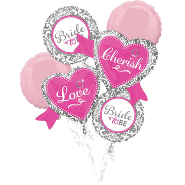 Elegant Bride Balloon Bouquet 5pcs Balloons & Streamers - Party Centre - Party Centre