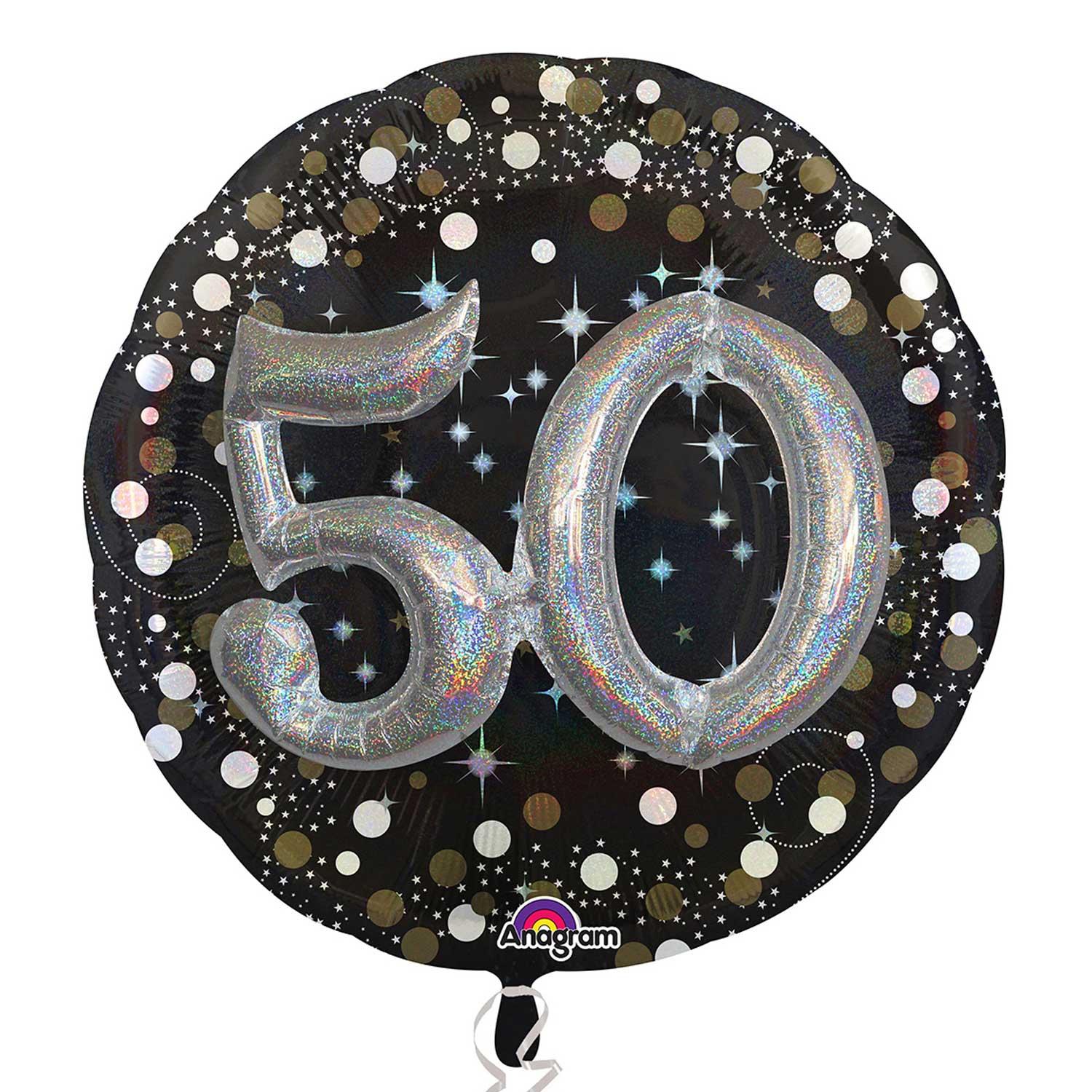Sparkling Birthday 50 Multi-Balloon 36in Balloons & Streamers - Party Centre - Party Centre