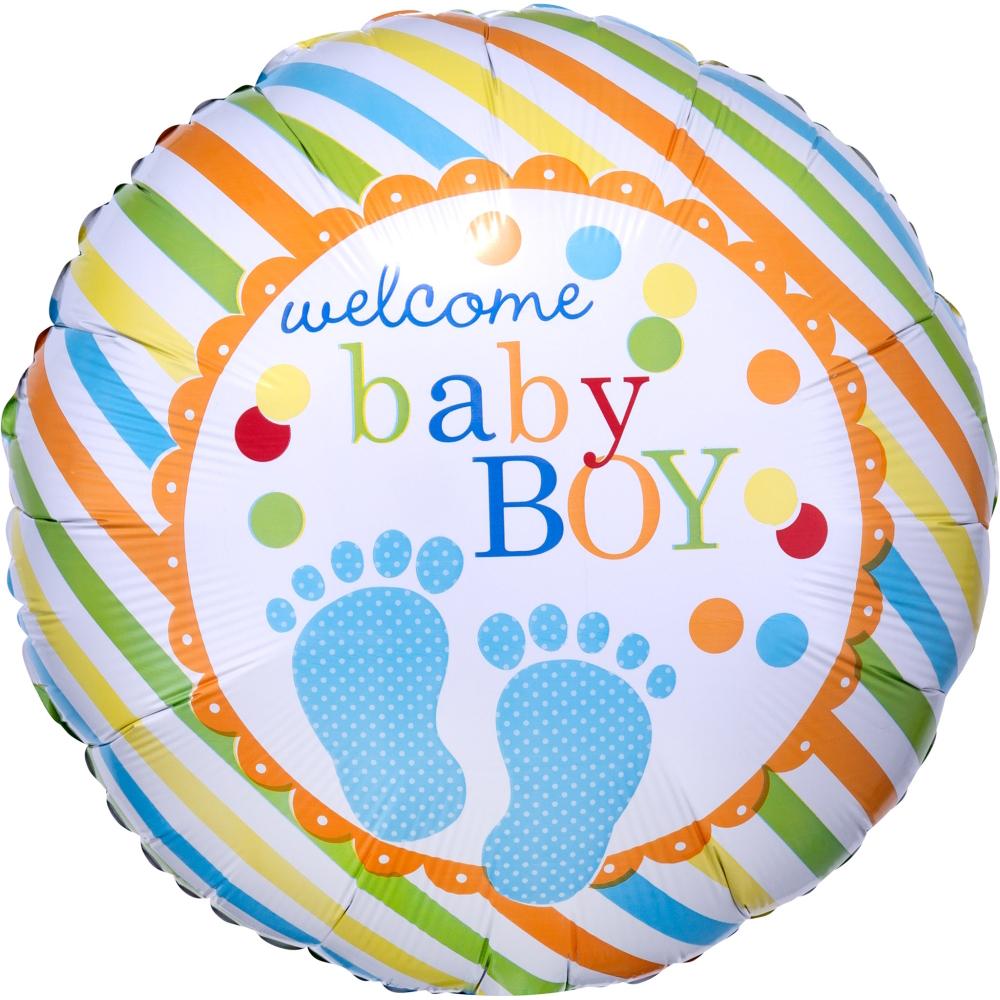 Baby Feet Boy Foil Balloon 18in Balloons & Streamers - Party Centre - Party Centre