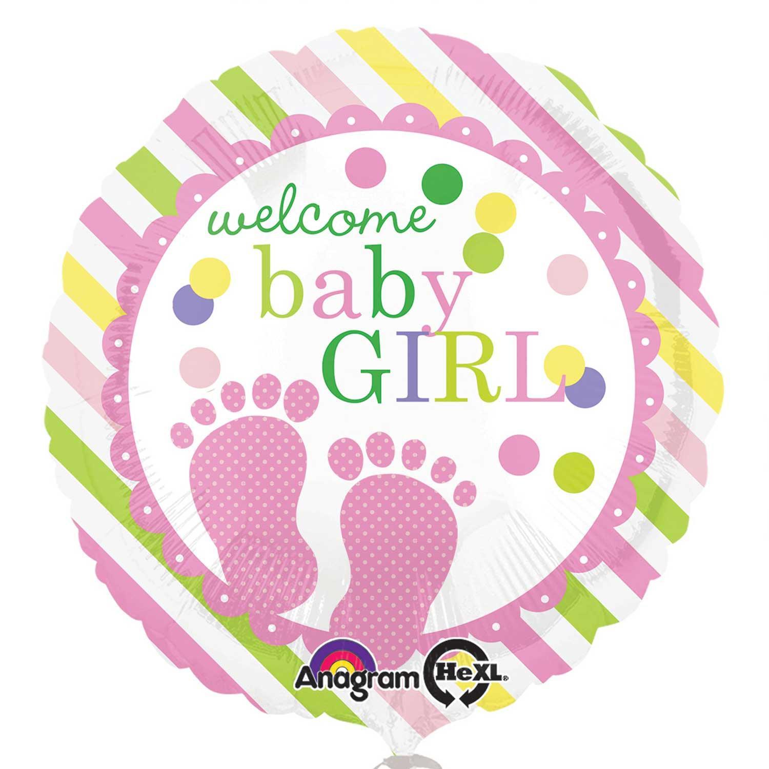 Baby Feet Girl Foil Balloon 18in Balloons & Streamers - Party Centre - Party Centre