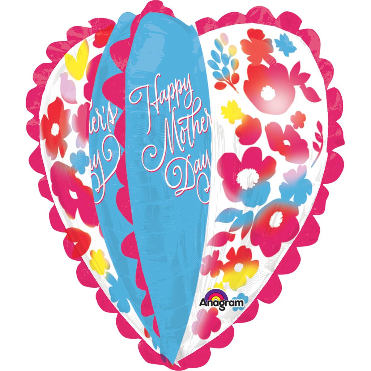 HMD Watercolour Heart SuperShape Foil Balloon 30in Balloons & Streamers - Party Centre - Party Centre