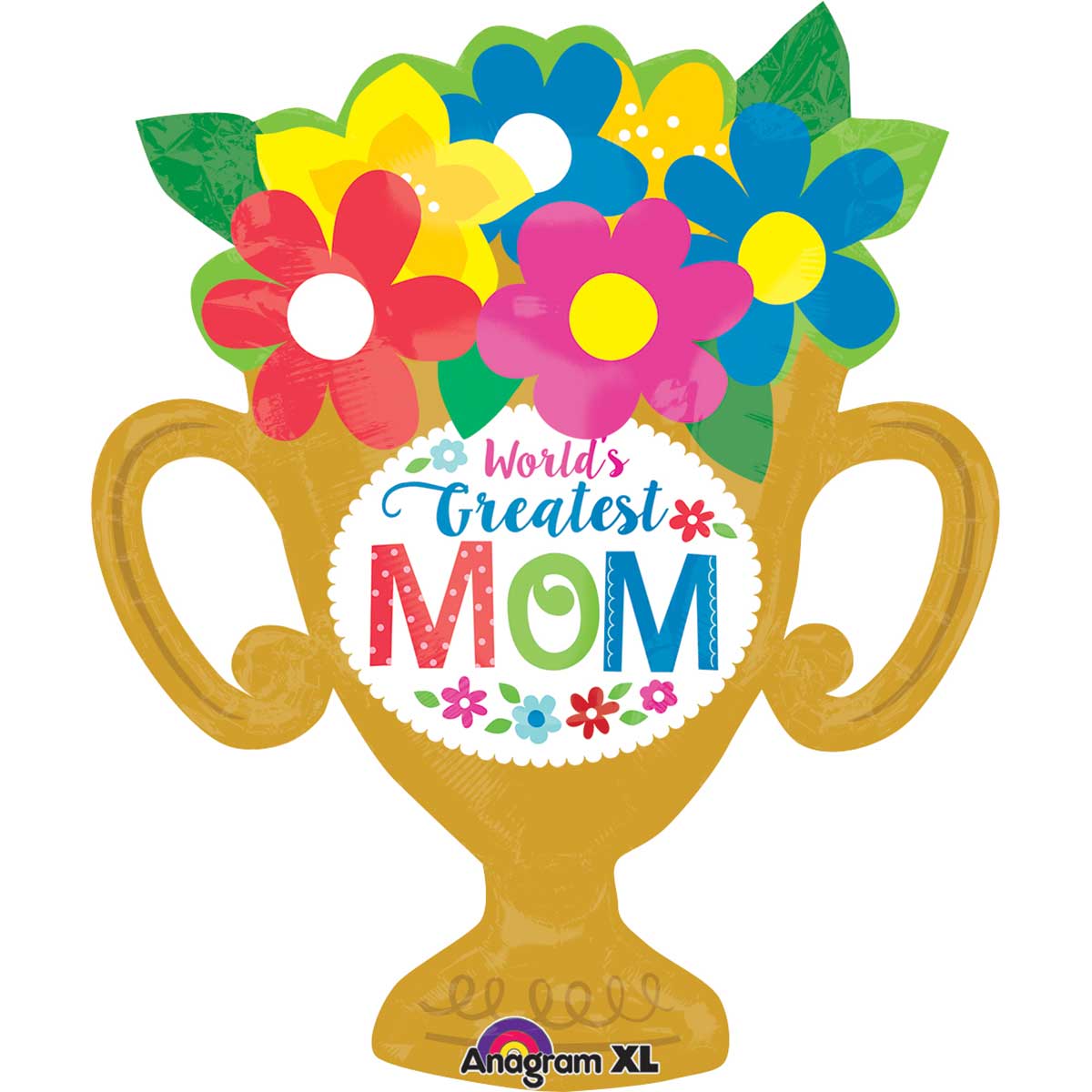 Greatest Mom Trophy Cup SuperShape 25x29in Balloons & Streamers - Party Centre - Party Centre