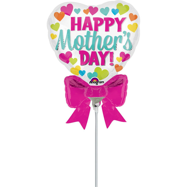 HMD Mini Heart Shape with Bow Balloons & Streamers - Party Centre