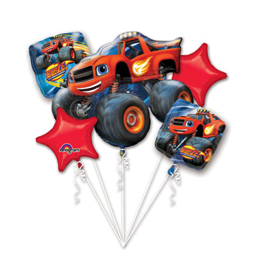 Blaze Balloon Bouquet 5pcs Balloons & Streamers - Party Centre - Party Centre