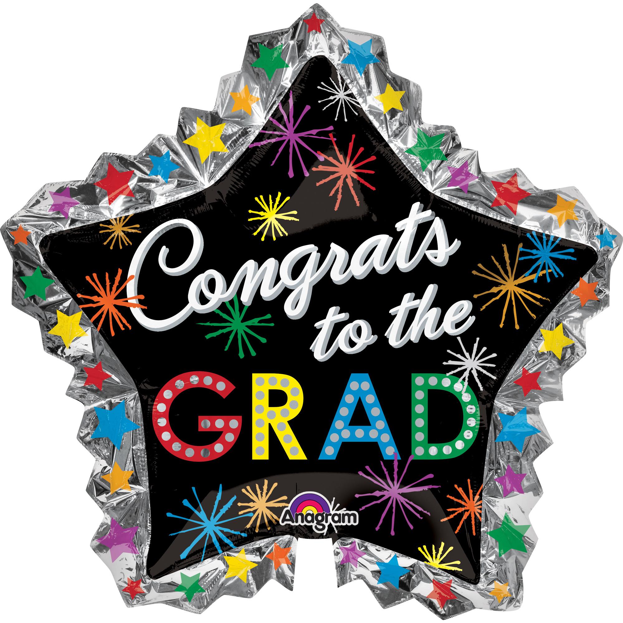Congrats to the Grad Bursts SuperShape Balloon 34in Balloons & Streamers - Party Centre - Party Centre