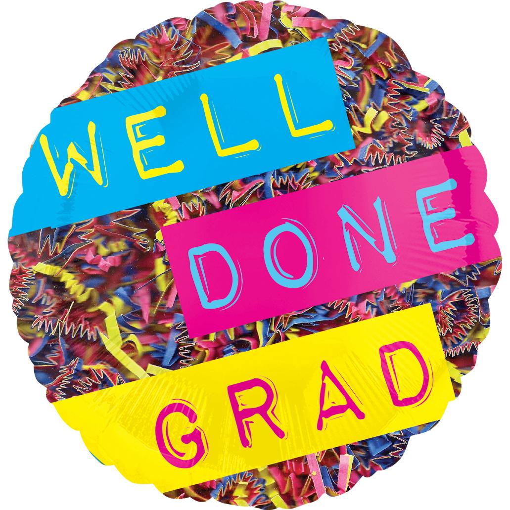 Well Done Graduation Foil Balloon 18in Balloons & Streamers - Party Centre - Party Centre