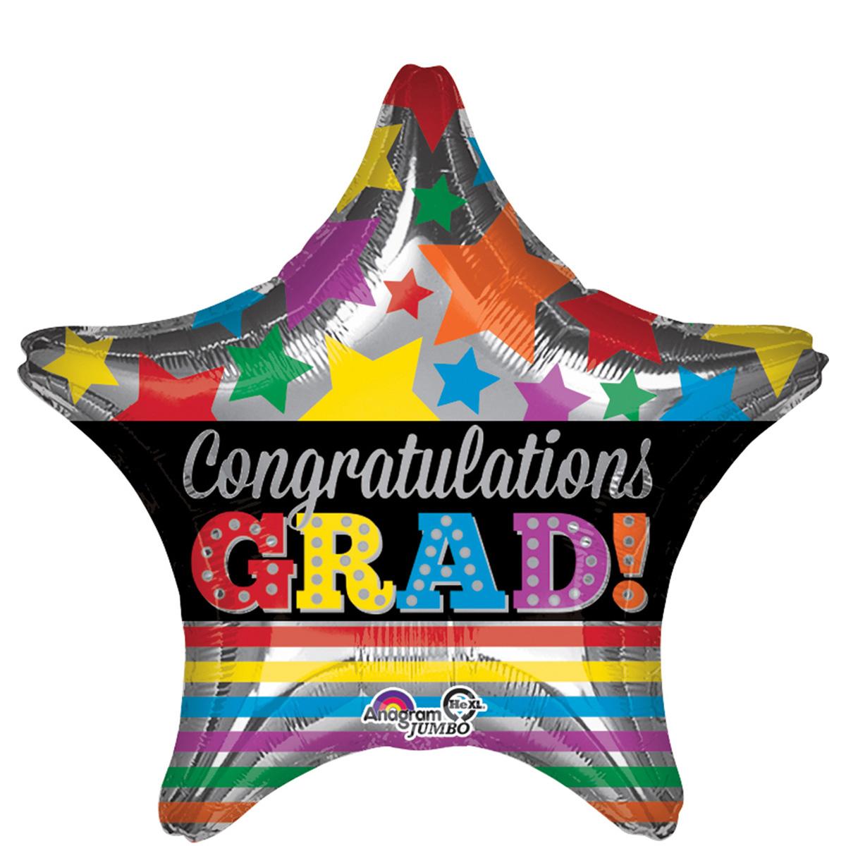 Congratulations Grad Stars & Stripes Balloon 28in Balloons & Streamers - Party Centre - Party Centre