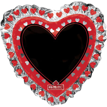 Heart BlackBoard SuperShape Write-On Balloon 28in Balloons & Streamers - Party Centre - Party Centre