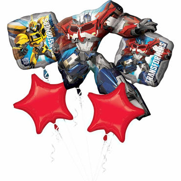 Transformers Balloon Bouquet 5pcs Balloons & Streamers - Party Centre - Party Centre