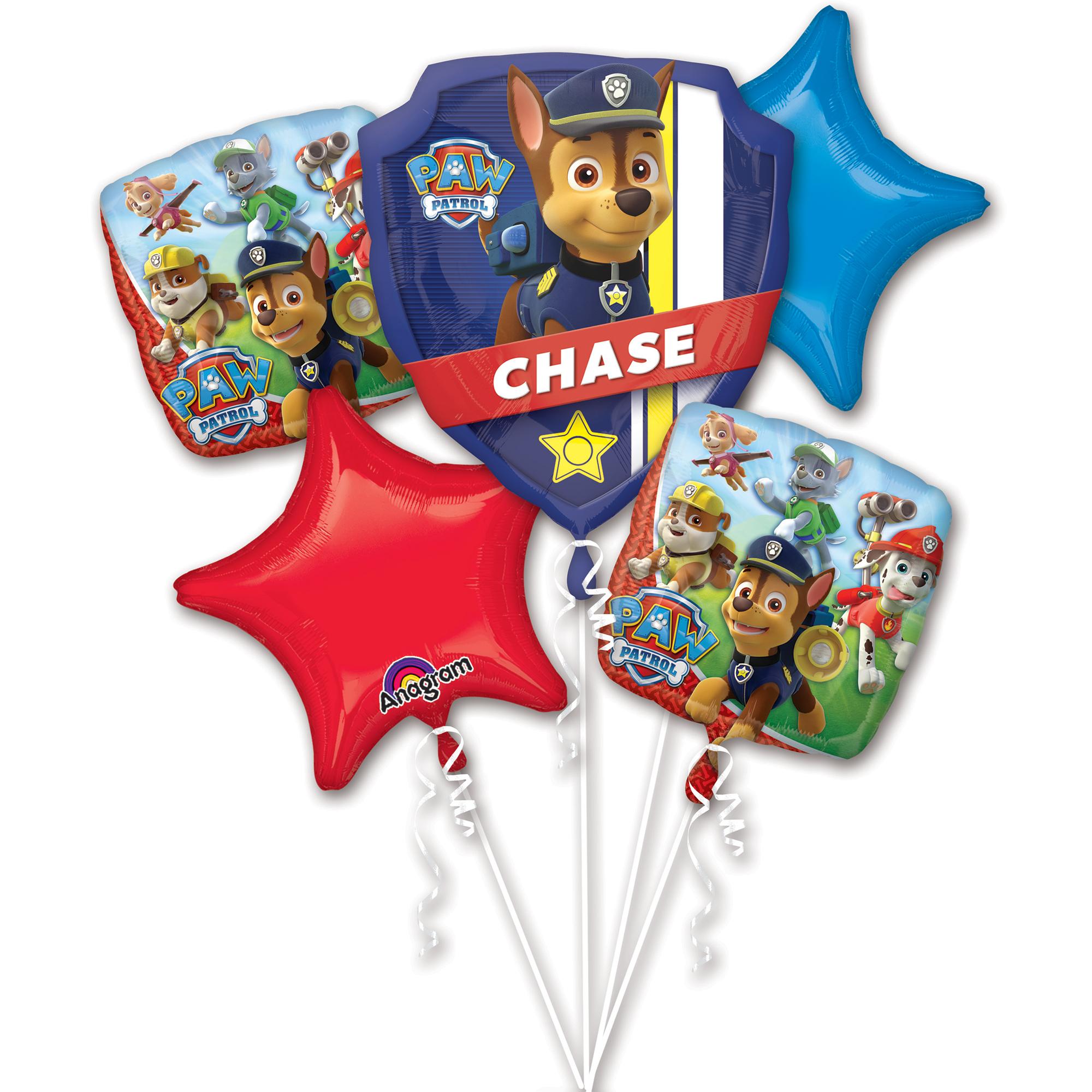 Paw Patrol Balloon Bouquet 5pcs Balloons & Streamers - Party Centre - Party Centre