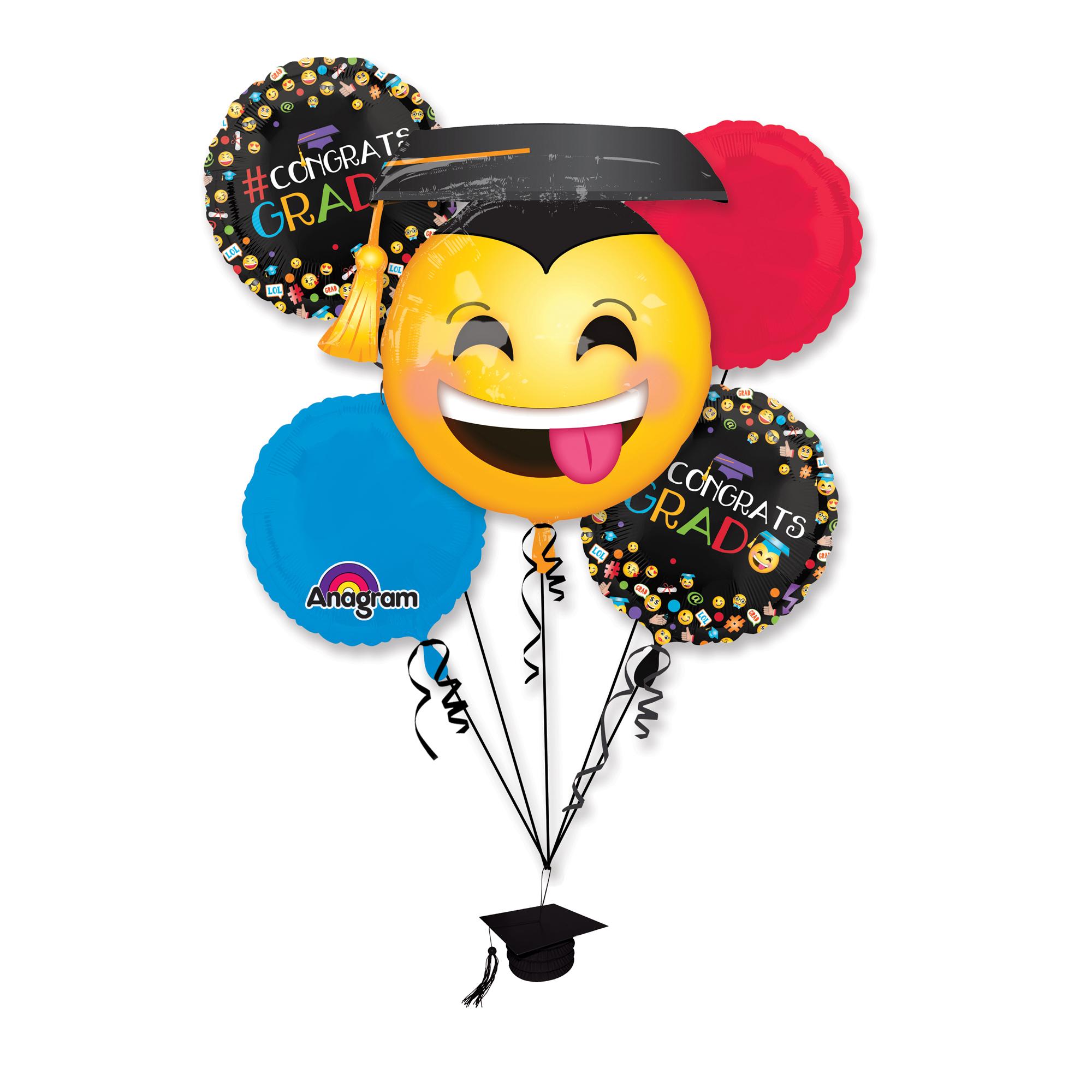 Awesome Grad Balloon Bouquet 5ct Balloons & Streamers - Party Centre - Party Centre
