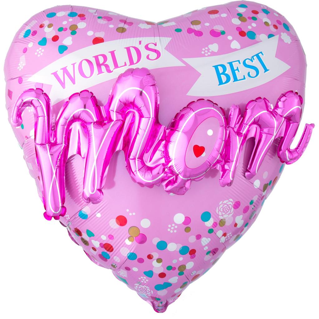 World's Best Mom Multi-Balloon 36in Balloons & Streamers - Party Centre - Party Centre