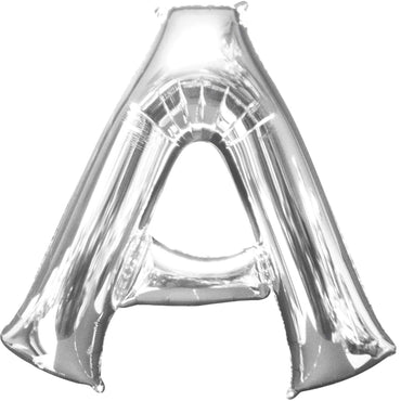 Silver Letter A SuperShape Balloon 93x86cm Balloons & Streamers - Party Centre - Party Centre