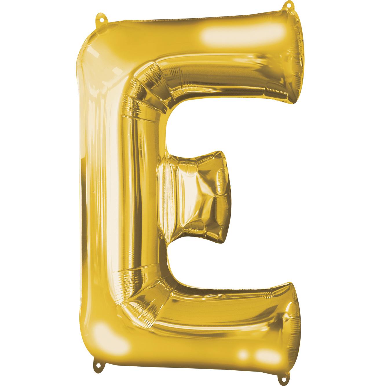 Letter E Gold SuperShape Balloon 21x32in Balloons & Streamers - Party Centre - Party Centre