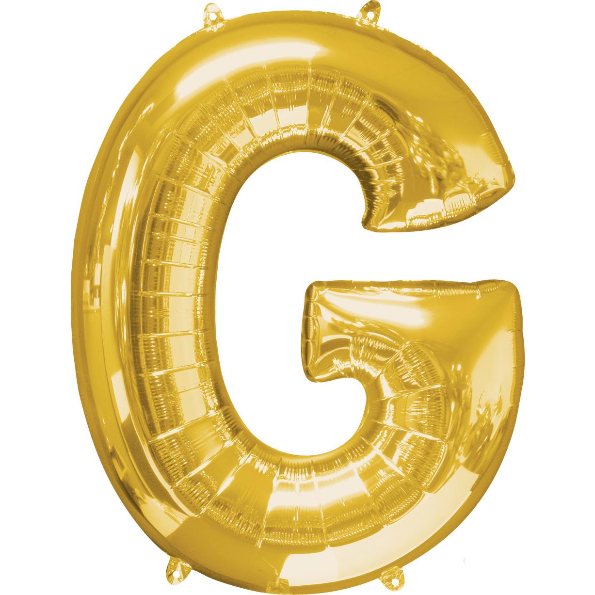 Letter G Gold SuperShape Balloon 25x32in Balloons & Streamers - Party Centre - Party Centre