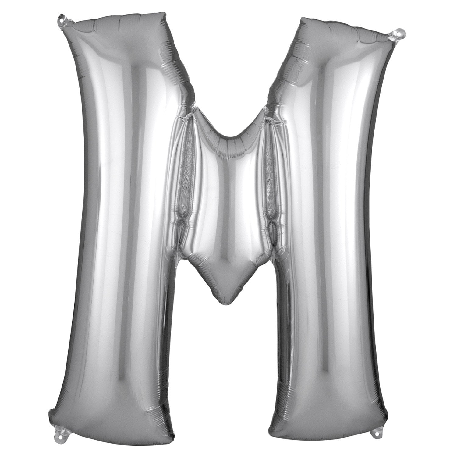 Silver Letter M Supershape Balloon 81cmx83cm - Party Centre