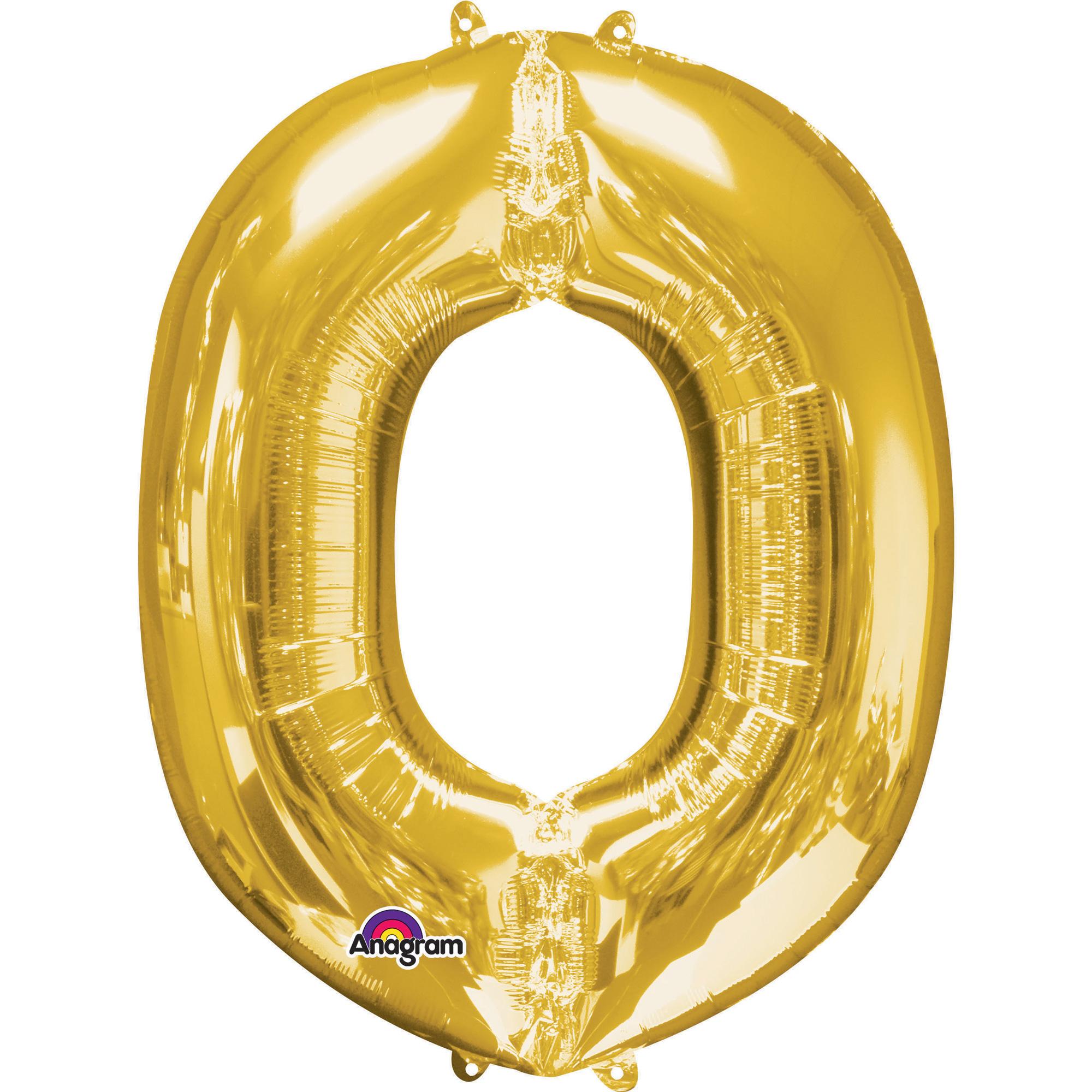 Letter O Gold SuperShape Balloon 26x33in Balloons & Streamers - Party Centre - Party Centre