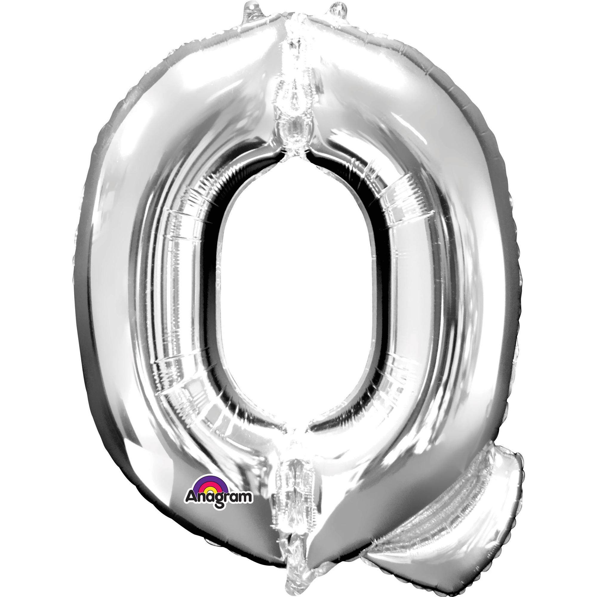 Letter Q Silver SuperShape Balloon 24x32in Balloons & Streamers - Party Centre - Party Centre