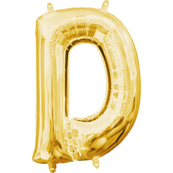 Gold Letter Mini Shape Foil Balloons 16in