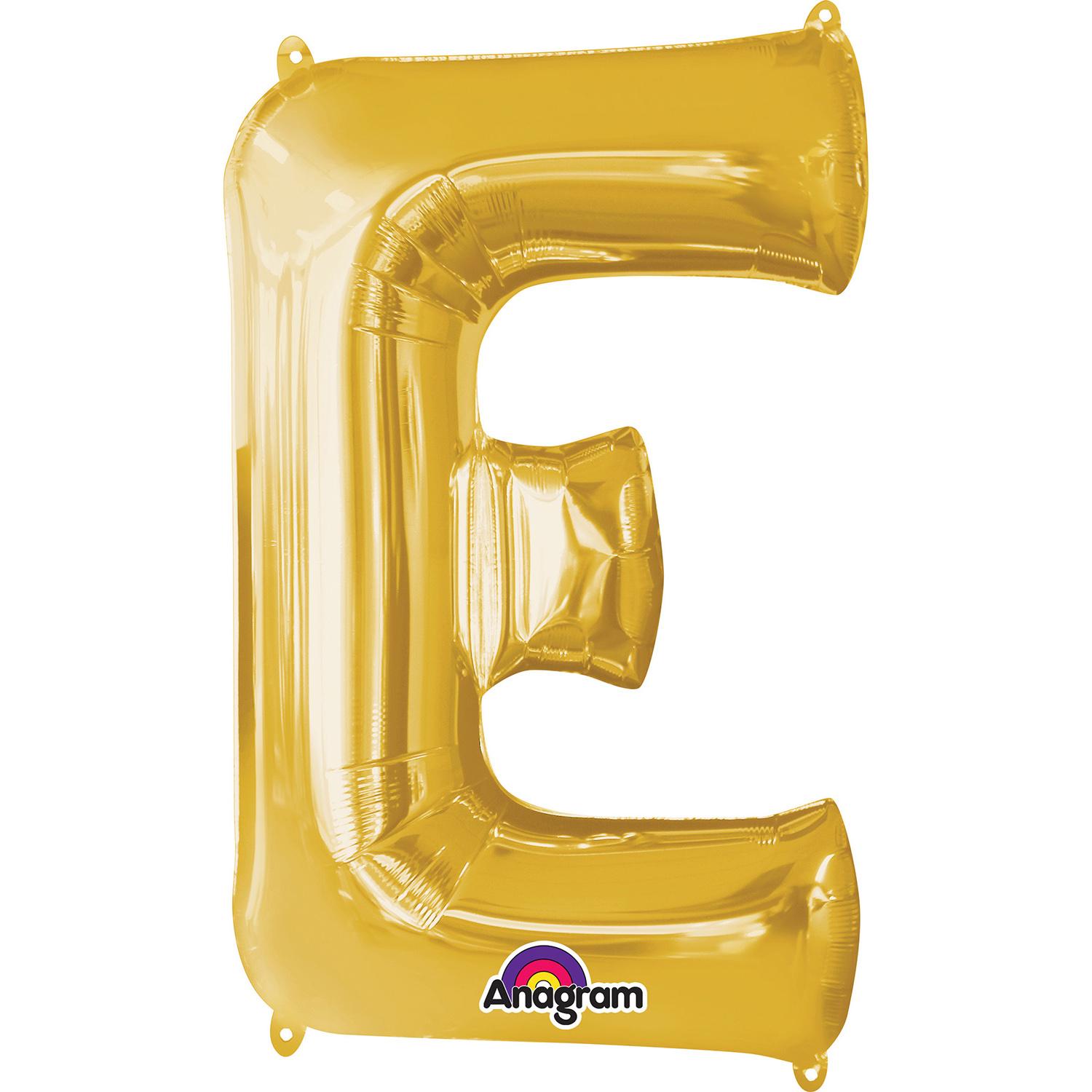 Gold Letter E Minishape Foil Balloon 40cm Balloons & Streamers - Party Centre - Party Centre