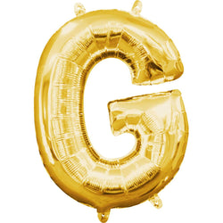Gold Letter Mini Shape Foil Balloons 16in