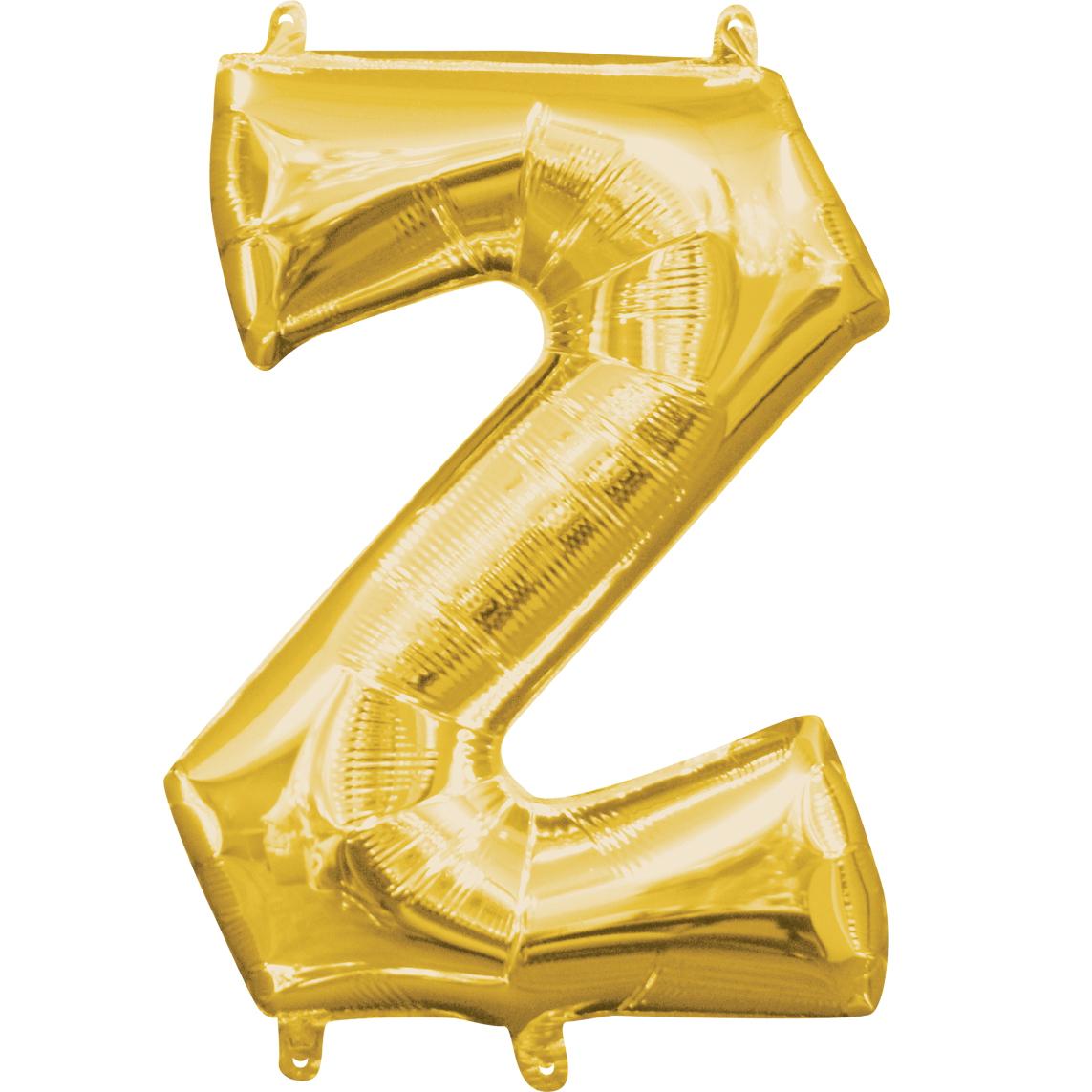Gold Letter Z Minishape Foil Balloon 40cm Balloons & Streamers - Party Centre - Party Centre