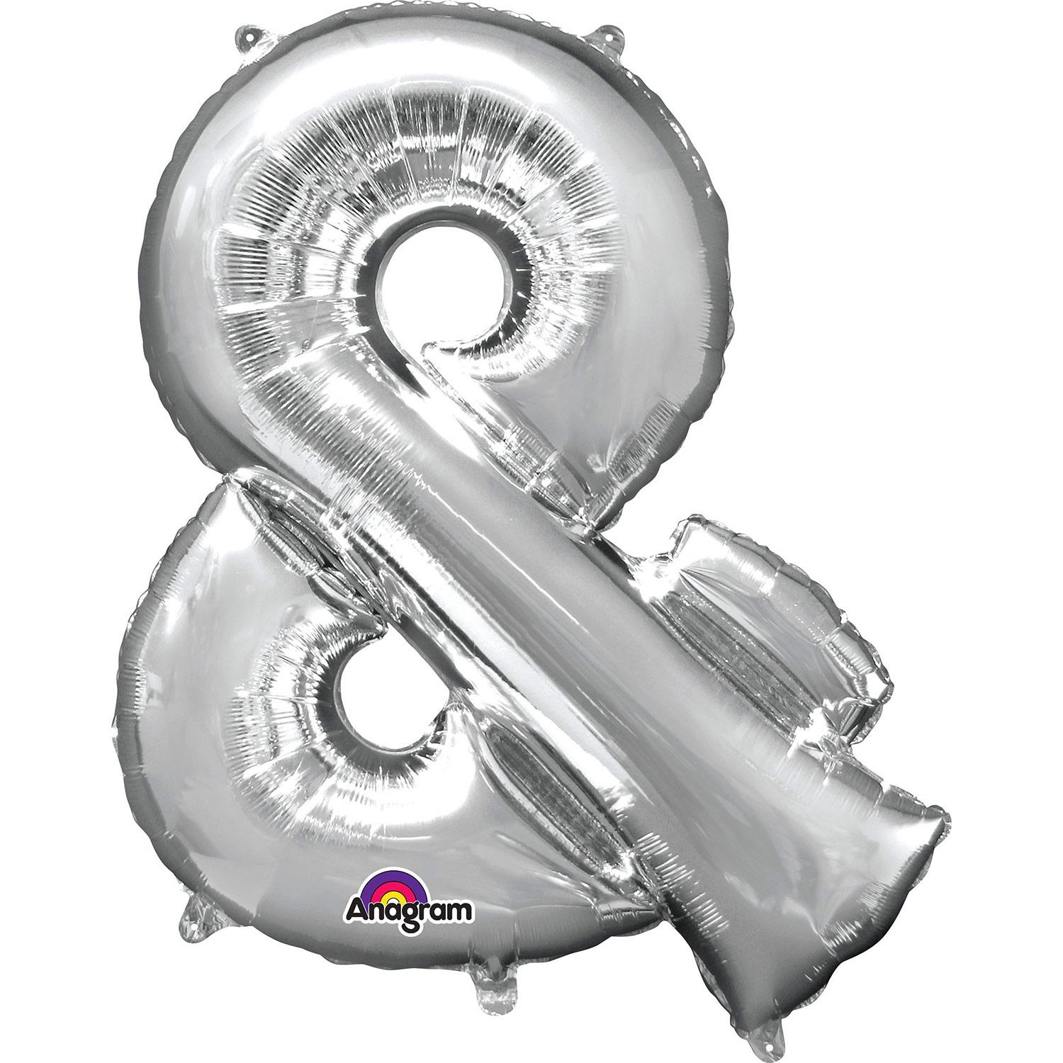 Symbol & Silver Mini Shape Foil Balloon 16in Balloons & Streamers - Party Centre - Party Centre