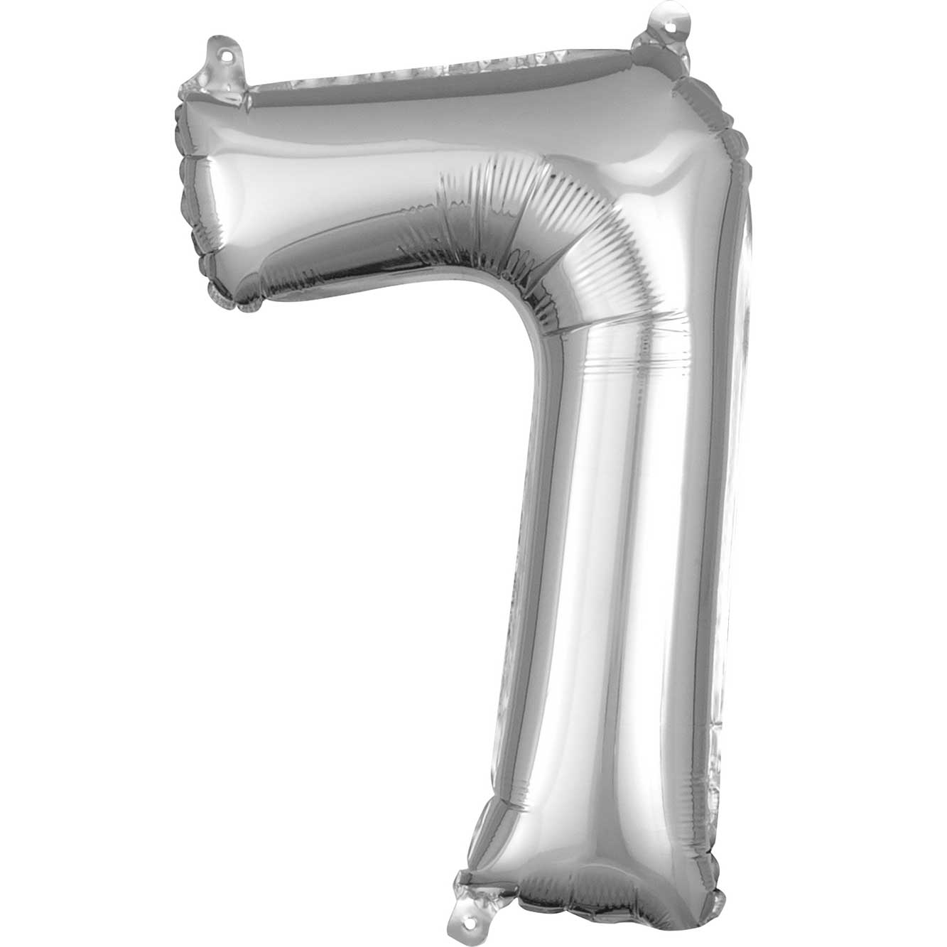 Silver Number 7 Mini Shape Balloon 22x35cm - Party Centre
