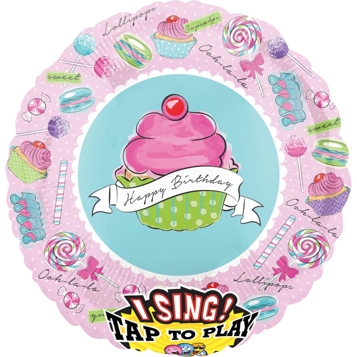 Birthday Sweets Sing-A-Tune Jumbo Foil Balloon 28in Balloons & Streamers - Party Centre - Party Centre