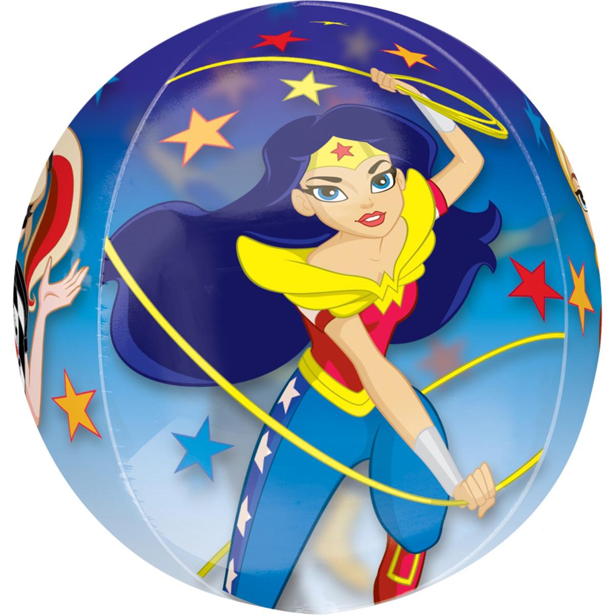 DC Super Hero Girls Orbz Clear Balloon 38x40cm Balloons & Streamers - Party Centre - Party Centre