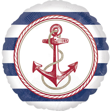 Anchors Aweigh Foil Balloon 45cm Balloons & Streamers - Party Centre - Party Centre