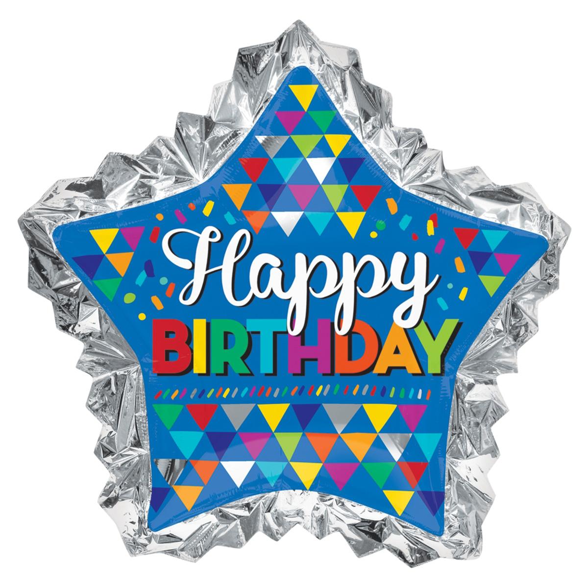 Birthday Primary Sketchy SuperShape 34x32in Balloons & Streamers - Party Centre - Party Centre