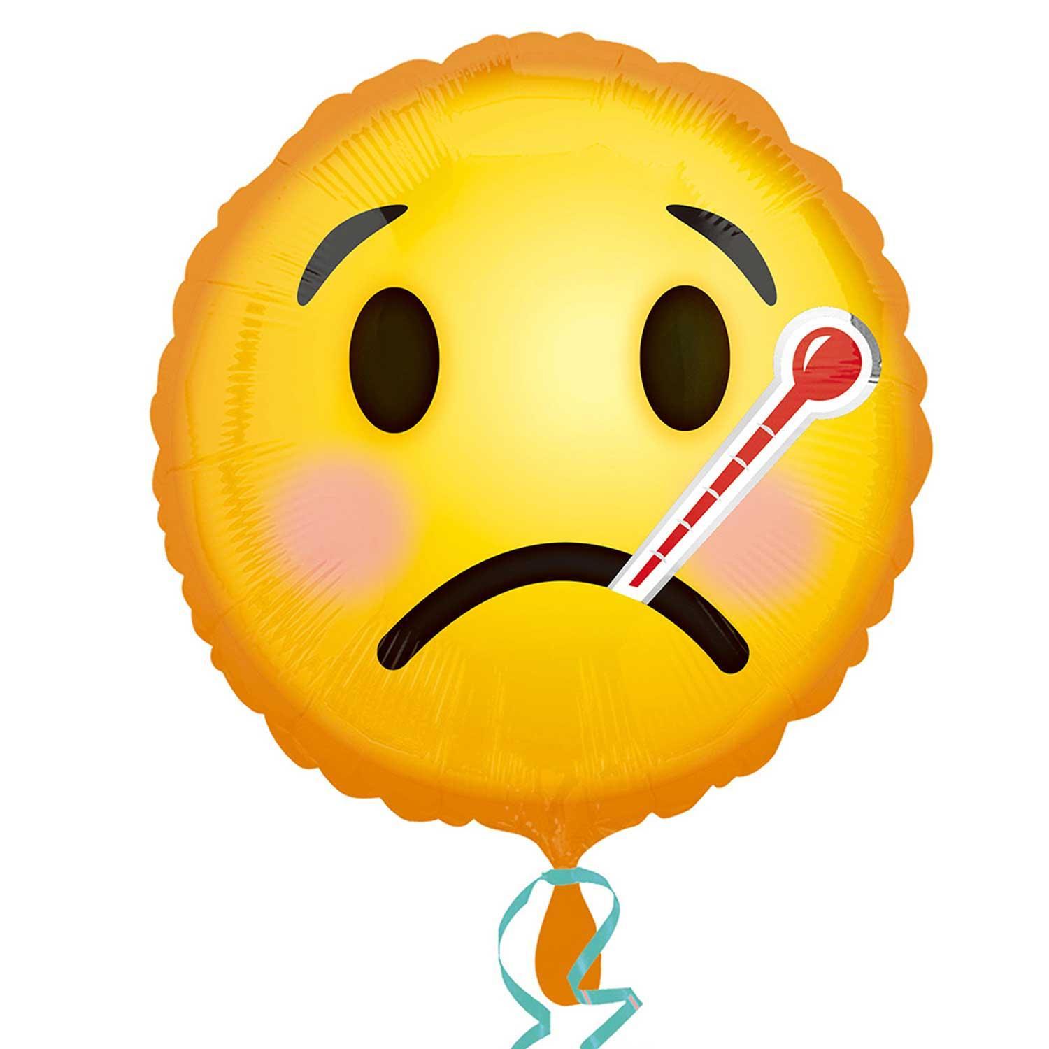 Emoticon Get Well Soon Foil Balloon 18in Balloons & Streamers - Party Centre - Party Centre