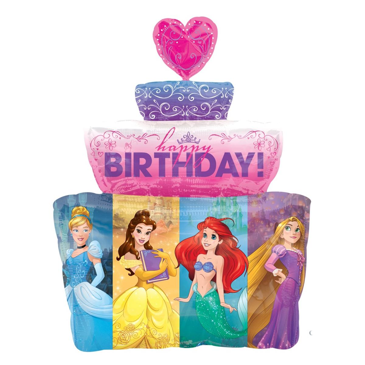 Multi Princess Cake SuperShape Balloon 53x71cm Balloons & Streamers - Party Centre - Party Centre
