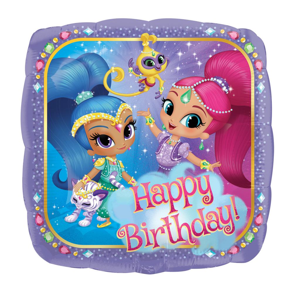 Shimmer & Shine Happy Birthday Foil Balloon 18in Balloons & Streamers - Party Centre - Party Centre