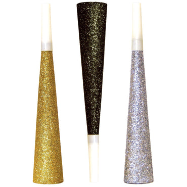 Black Gold Silver Gold Horn Party Accessories - Party Centre - Party Centre