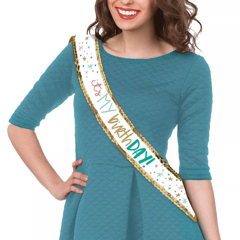 Happy Cake Day Sash Fabric