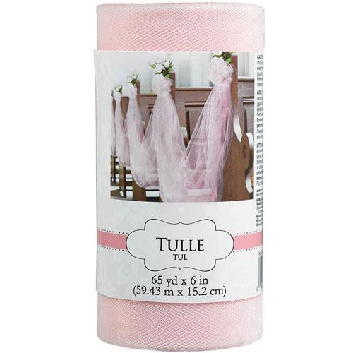 New Pink Tulle Spool 65yd x 6in Decorations - Party Centre