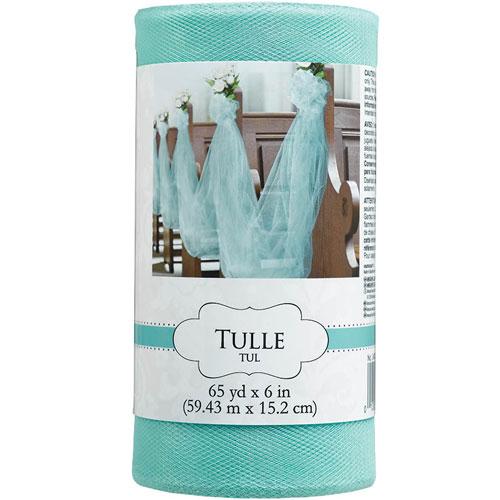 Robins Egg Blue Tulle Spool 65yd x 6in Decorations - Party Centre - Party Centre