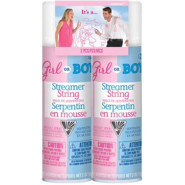 Girl Gender Reveal Streamer Strings 2oz, 2pcs Party Accessories - Party Centre - Party Centre