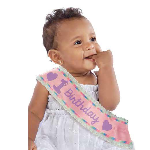 1st Birthday Girl Sash Fabric Costumes & Apparel - Party Centre - Party Centre
