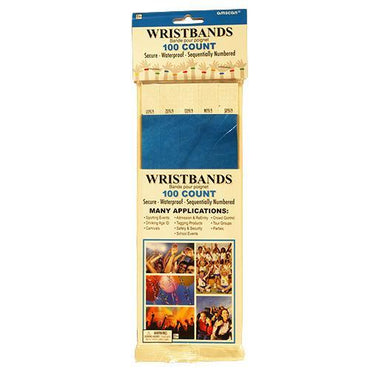 Solid Blue Wristband 100pcs Costumes & Apparel - Party Centre - Party Centre